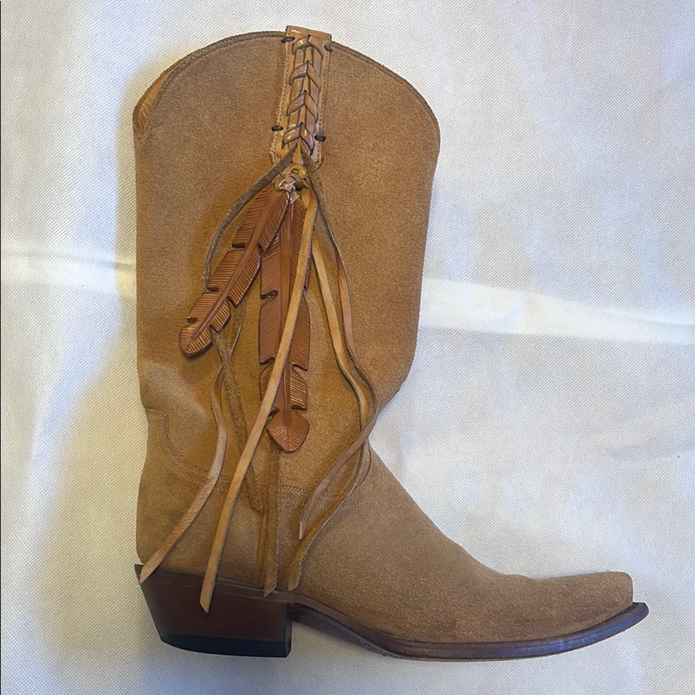 Lucchese Tori Suede Boots with Fringe